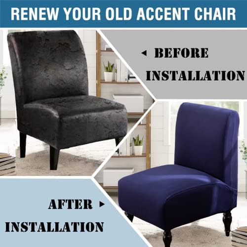 SHILINTONG Armless Accent Chair Cover Navy
