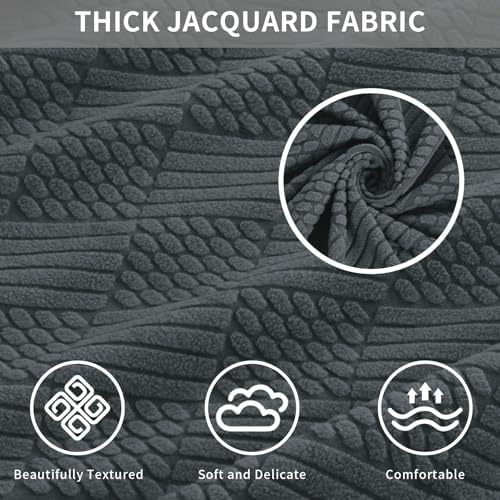 Easy-Going Waterproof Couch Cushion Covers Dark Gray