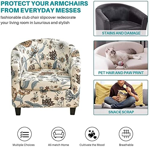 KRFOONN 2 Piece Stretch Chair Slipcover for Club and Tub Chairs