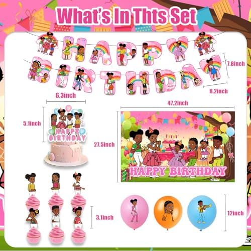 42Pack Gracies Birthday Party Decoration Set