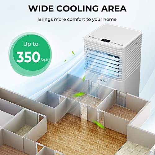 COSTWAY 10000BTU AC Portable Cooling 350sqft White