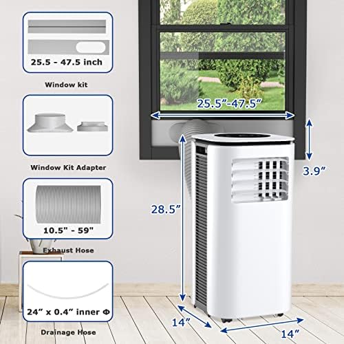 ARLIME 9000 BTU Portable AC Unit with Remote Control