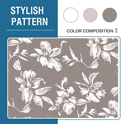 Floral Printed Fleece Wingback Chair Slipcover - Taupe