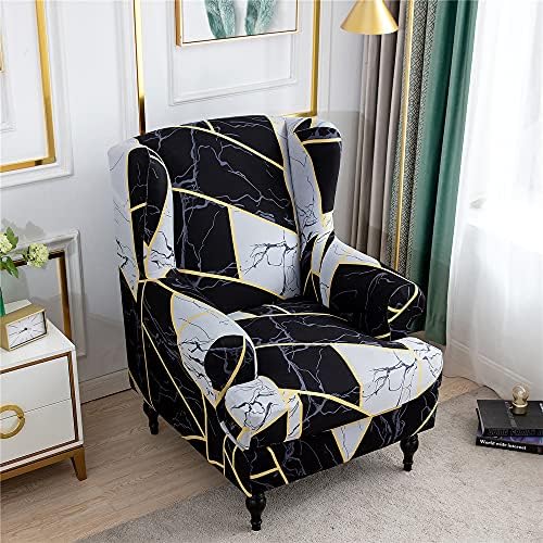 ZYANLING Stretch Armchair Slipcovers 2 Piece Wingback Chair Covers