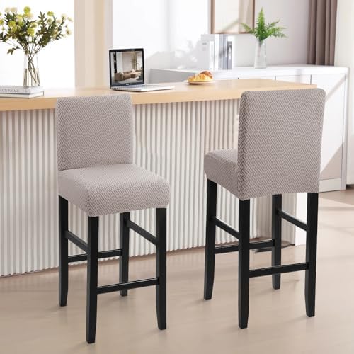 Waterproof Bar Stool Covers 4 Pack T-Khaki