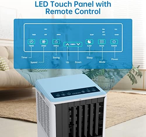 A1 8000 BTU Portable Air Conditioner Unit Black