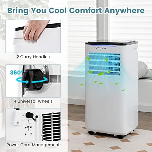 COSTWAY 8000 BTU Portable AC Unit for 300 SqFt Room
