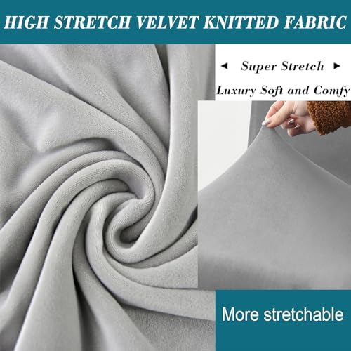 HFCNMY Wingback Chair Covers 2 Piece Stretch Velvet