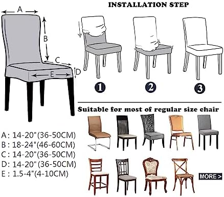 Dining Room Chair Covers Set of 4 Stretch Soft Spandex