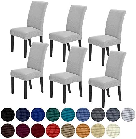 Howhic Stretch Chair Covers Set of 6 for Dining Room