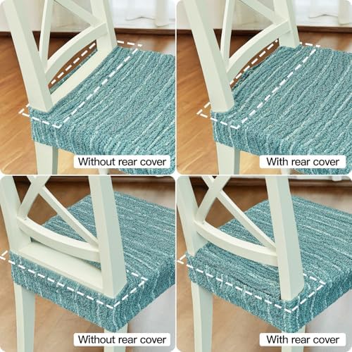 Lawalon Pro Fit Dining Chair Seat Cover Set of 2 Blue