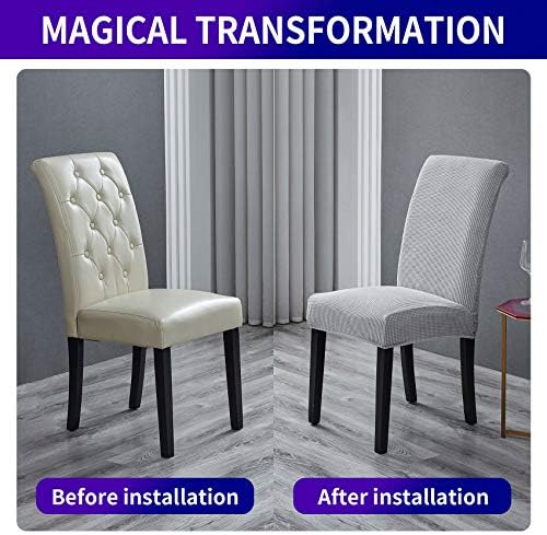 Howhic Stretch Chair Covers Set of 6 for Dining Room
