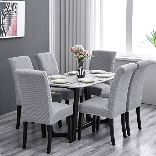 Howhic Stretch Chair Covers Set of 6 for Dining Room