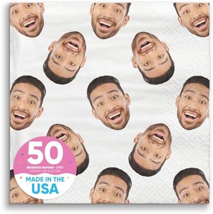 Big Dot of Happiness Custom Fun Face Napkins 50 Count