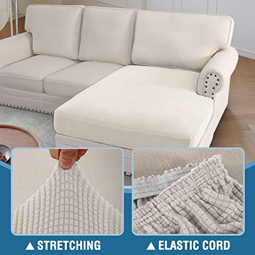 HVERSAILTEX Chaise Lounge Slipcover Ivory