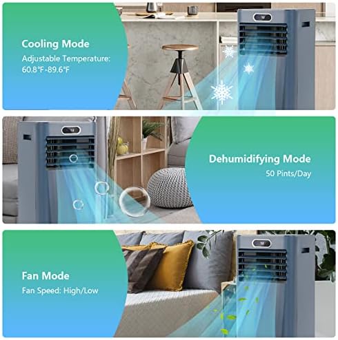 ARLIME 10000 BTU Portable Air Conditioner with Fan Dehumidifier