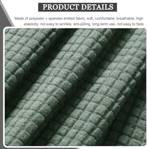 Stretch Wingback Chair Slipcover Set of 2 Light Green