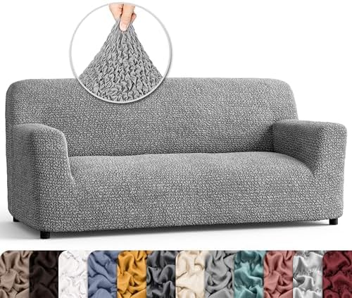 PAULATO BY GAICO Stretch Sofa Slipcover - Pet Friendly - 1-Piece Fit - Ash