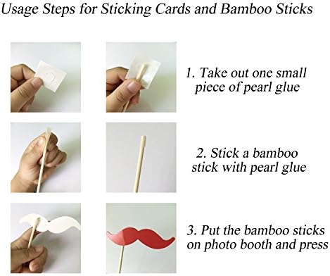 52pcs Wedding Photo Booth Props Set for Bridal Shower and Valentines Day
