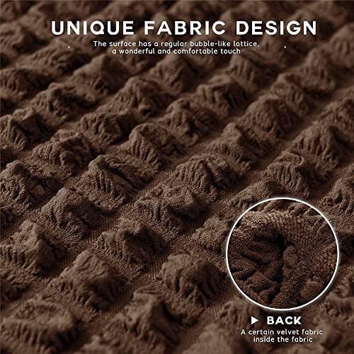 Brown Stretch Slipcover with Skirt for Wingback Chair