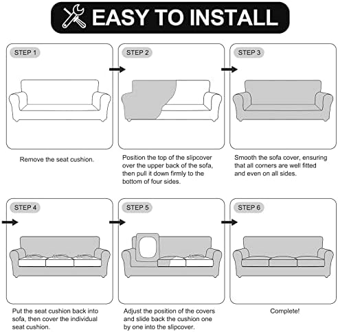 FestiCorp 4 Piece Velvet Sofa Cover Grey