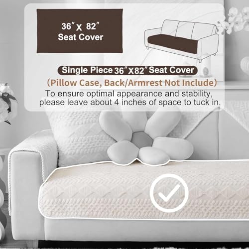 Soft Plush Couch Cover for 3 Cushion Sectional Sofa