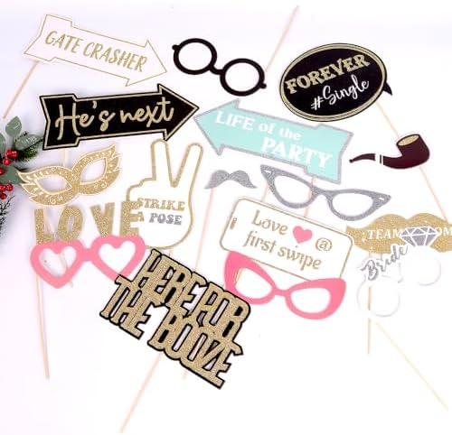 Soul Shift 60PCS Pastel Wedding Photo Booth Props - Ready to Use