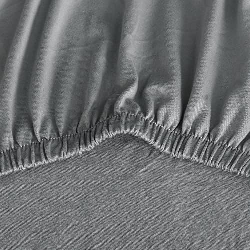 Amazon Basics Light Grey Dining Chair Covers Pack of 6