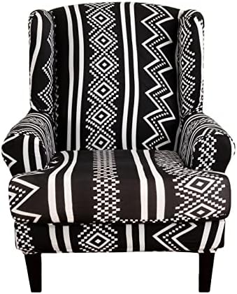 Wing Chair Slipcovers 2 Piece Stretch Spandex Set