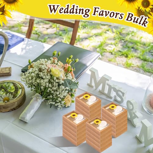 20 Pcs Handmade Sunflower Scented Soap Wedding Favors