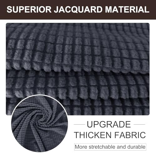 U-Nice Home Stretch Couch Cover Pet Friendly Dark Grey