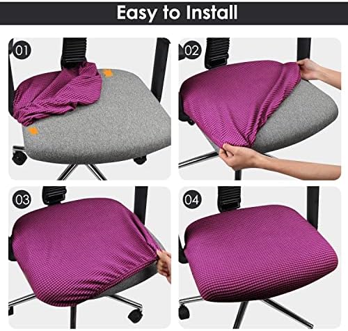 Yikko Soft Stretch Spandex Jacquard Slipcovers Dark Purple