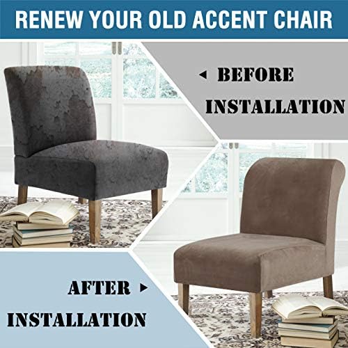 HVERSAILTEX Velvet Armchair Slipcover Taupe