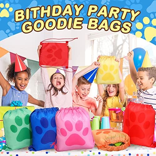 Yerliker 14 Piece Paw Print Drawstring Bags
