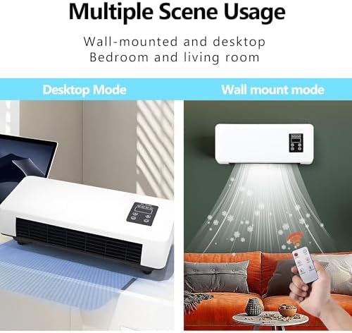 ZHOMTOP Wall Air Conditioner with Remote Control and Timer