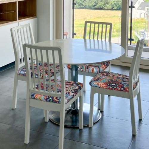Granbey Paisley Chair Cover Set of 2 Navy Blue Orange Floral