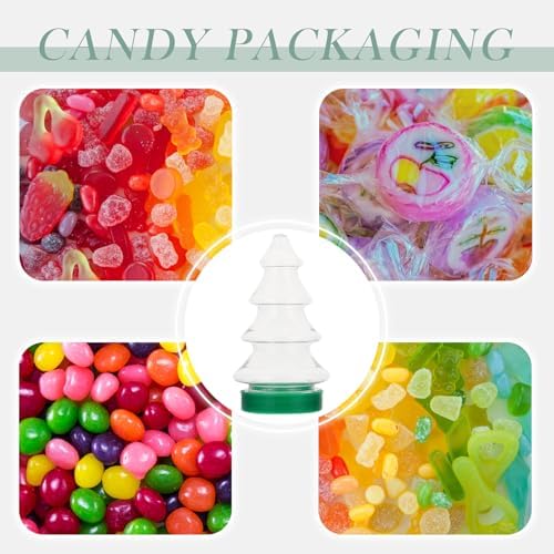CLISPEED 3pcs Christmas Tree Candy Bottles Festive Storage Containers