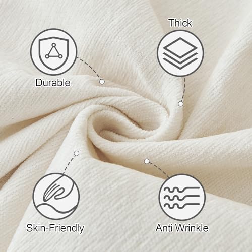 OstepDecor Sectional Couch Covers 2 Pieces Beige