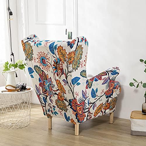 Wingback Chair Slipcover 2 Piece Stretch Armchair Cover