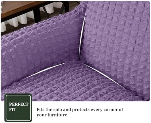 Somsiwey Stretch Wing Back Chair Slipcover Purple