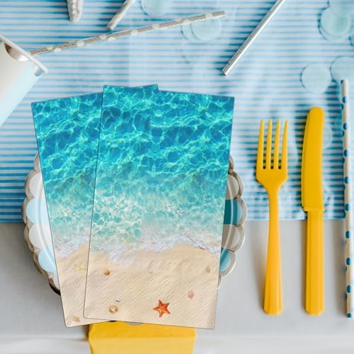 Nautical Beach Napkins 100Pcs Summer Party Decor