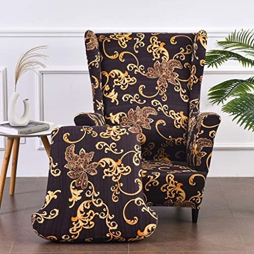 Wingback Chair Slipcovers 2 Piece Stretch Covers for Living Room