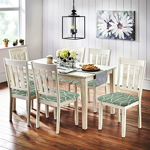 Dining Chair Covers Set of 4 Green Stretchable Slipcovers
