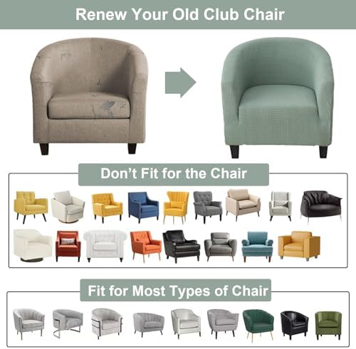 CRFATOP Armchair Slipcover for Living Room Green