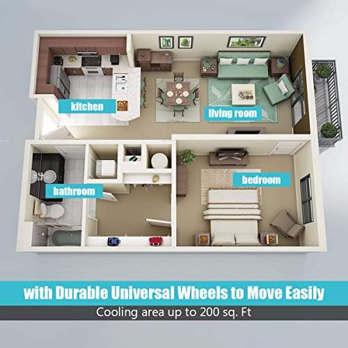 COSTWAY 8000 BTU Portable Air Conditioner with Remote Control