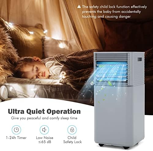 PETSITE 8000 BTU Portable Air Conditioner with Fan and Dehumidifier