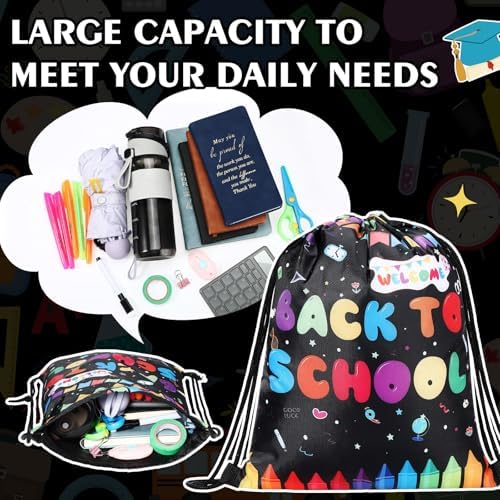 SATINIOR 24 Pcs Drawstring Backpacks Bulk