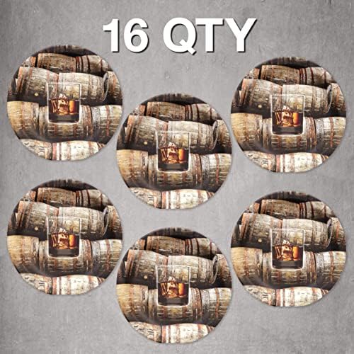 Havercamp Bourbon Birthday Decorations 16ct Paper Plates