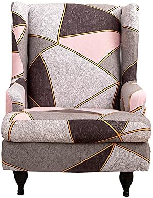 YOPOIY Wingback Chair Slipcover 2 Piece - Pink