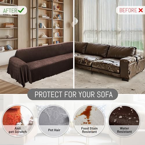 100 Waterproof Corner Sectional Couch Cover L Shape with Tassel